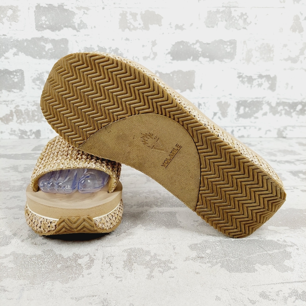 Volatile Tan Woven Platform Slide Sandals - Picture 8 of 12